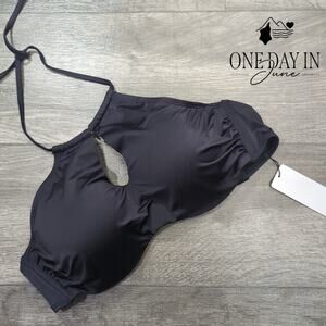 A.Che Bekah Halter High Neck Keyhole Bikini Top Size M (32DDD, 34DD, 36D, 38C)